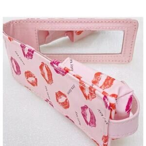 Mary Kay Pink Kisses Lipstick/Gloss Case/Holder + Mirror ~ Can Hold 2 Lip Gloss